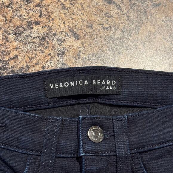 Veronica Beard Womens Jeans Brooke Skinny Crop Preppy Edgy Minimalist Blue 24 - Picture 2 of 6